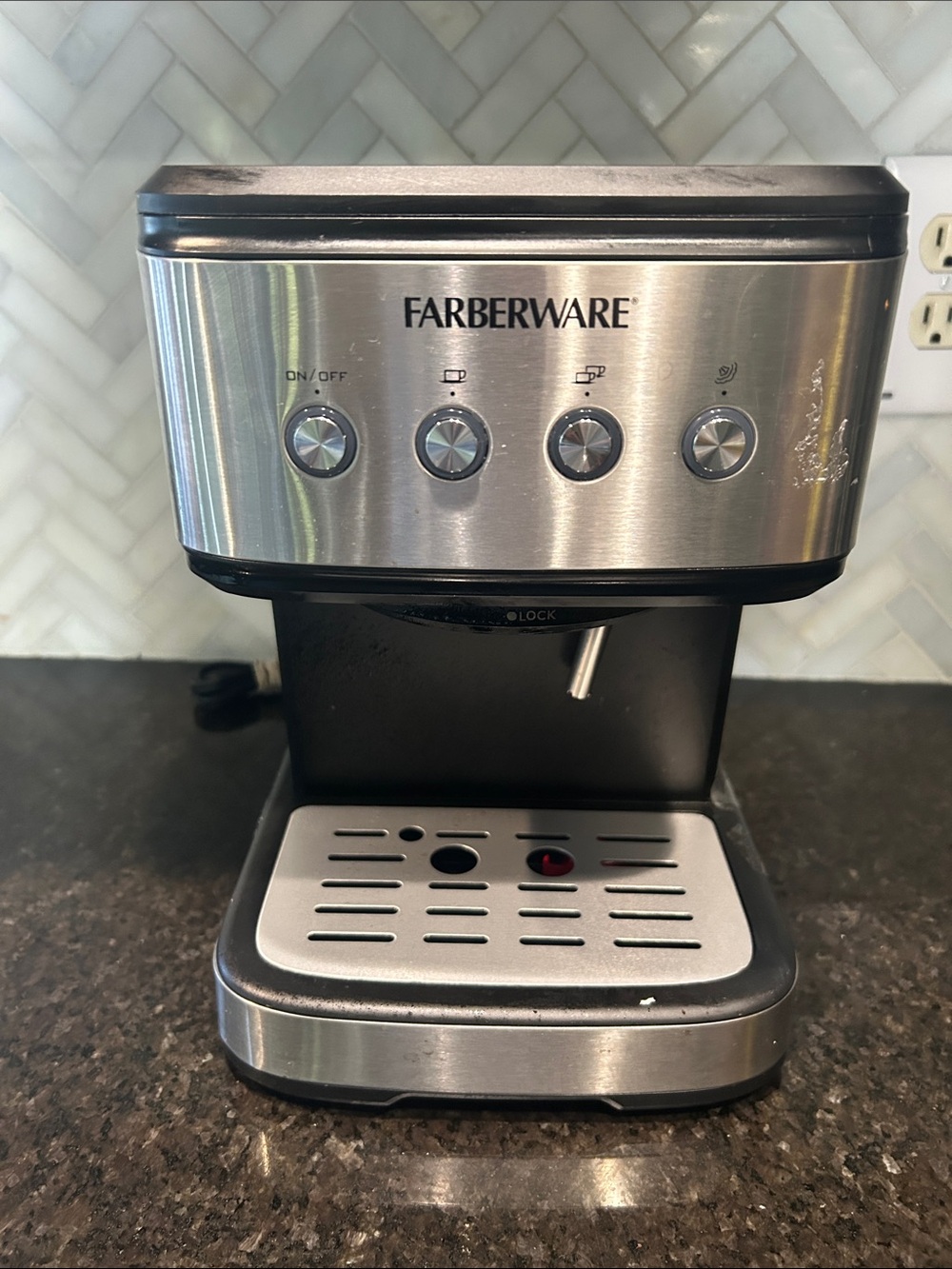 Farberware Espresso Machine in Silver and Black
